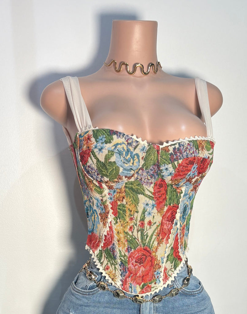 FLORAL CORSET TOP