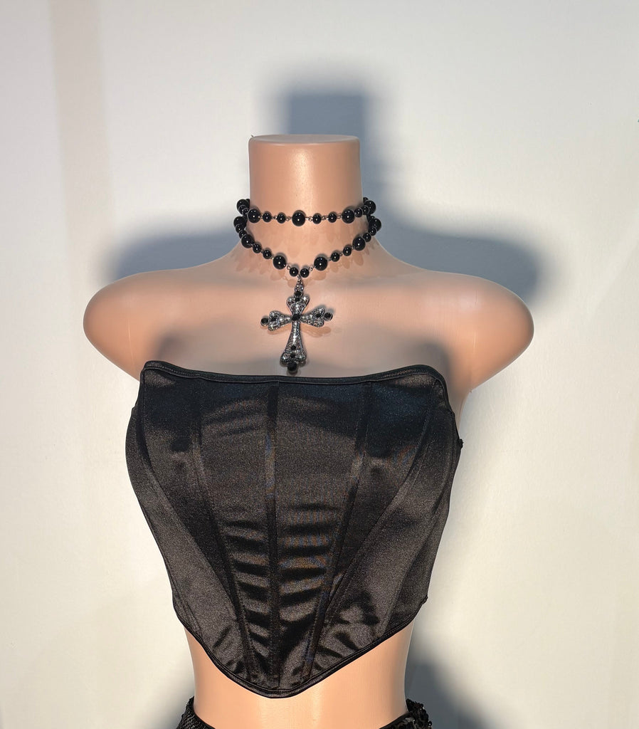 BLACK CORSET TOP
