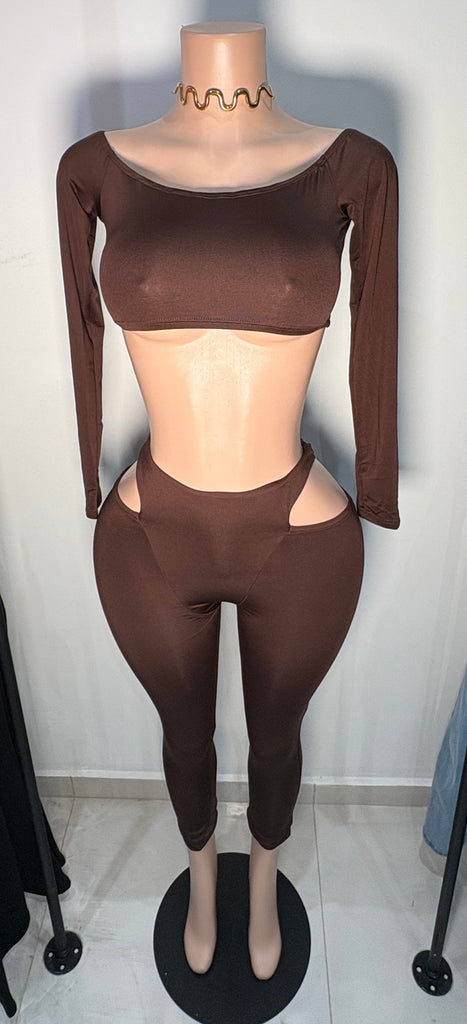 BROWN SET LONG SLEEVE